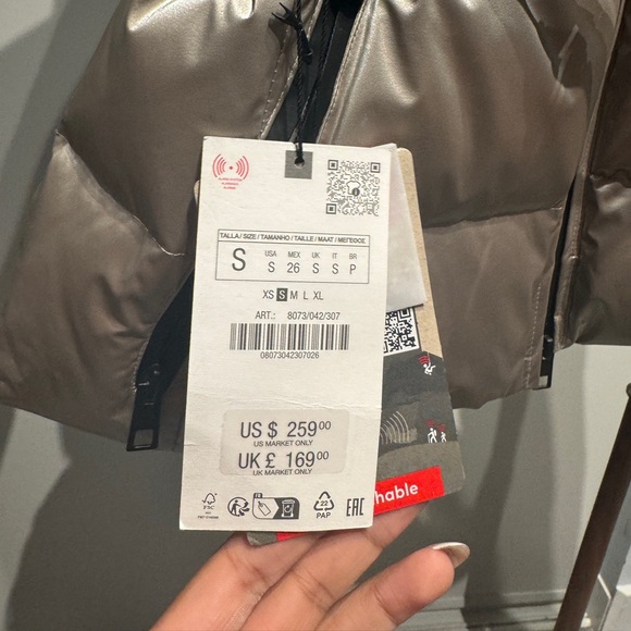 New! Zara Ski Collection Puffer Jacket - Picture 6 of 6